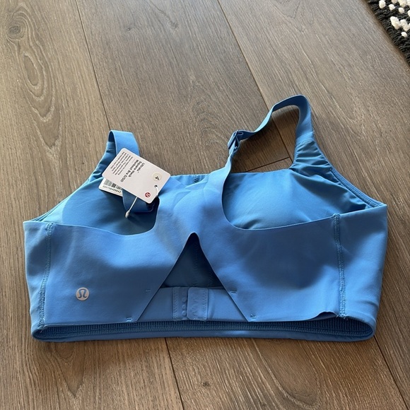 NWT Lululemon Ultralu Square-Neck Workout Bra Medium Support D/DD Cup Pool Blue - Picture 6 of 7